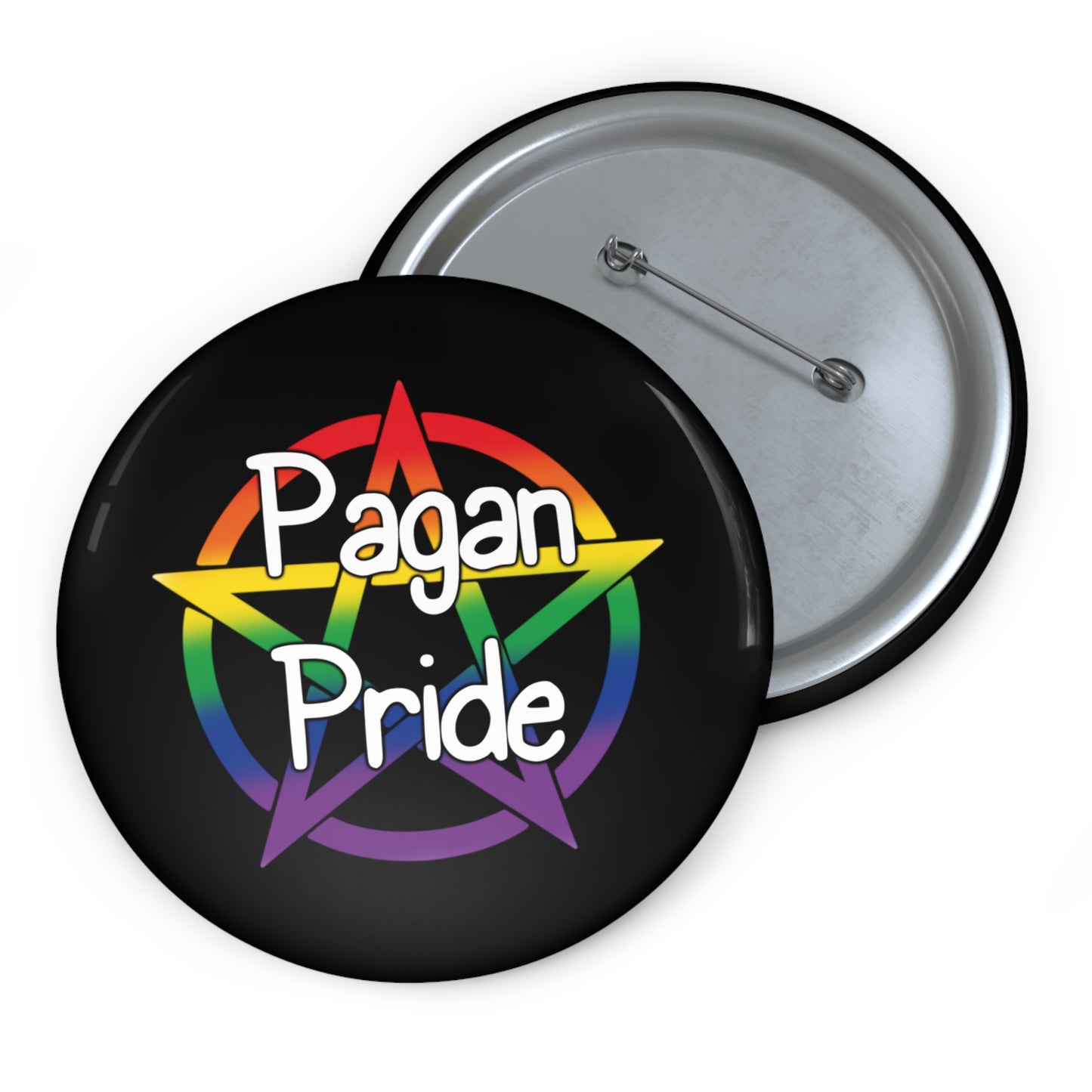 Pagan Pride Pentacle Custom Pin Buttons - Tales from the Tangle