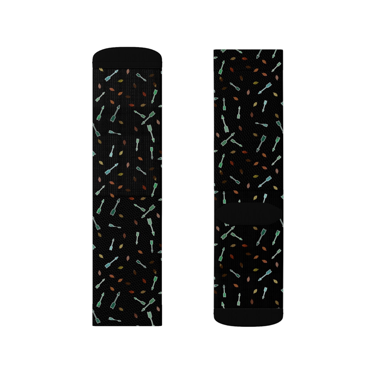 Leaves and Arrows Sublimation Socks - Tales from the Tangle