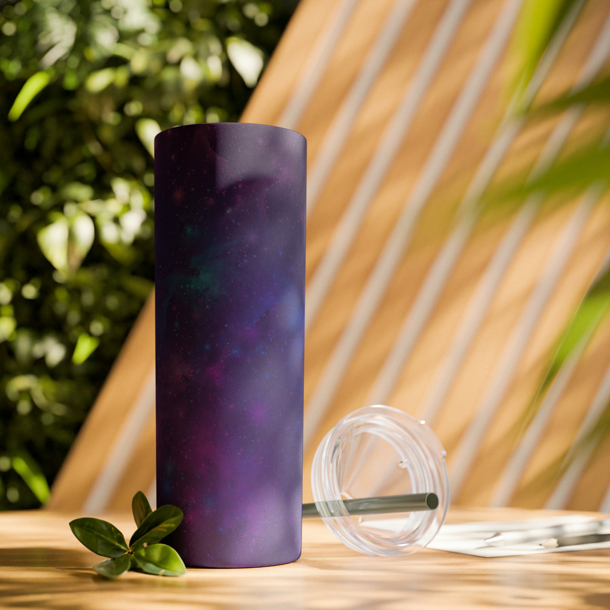 Galaxy Print Skinny Tumbler with Straw, 20oz - Tales from the Tangle