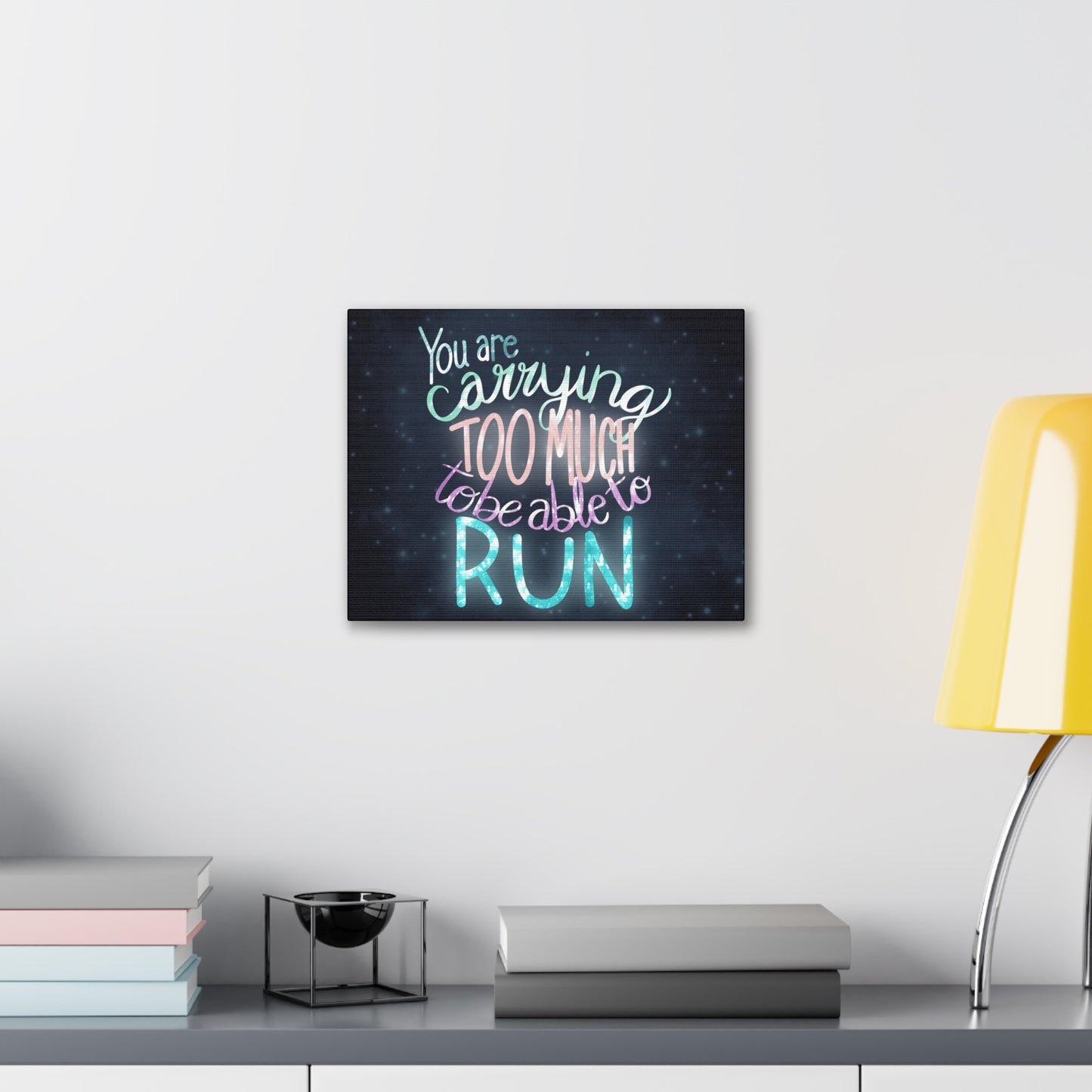 You are carrying too much to be able to run Canvas Gallery Wraps