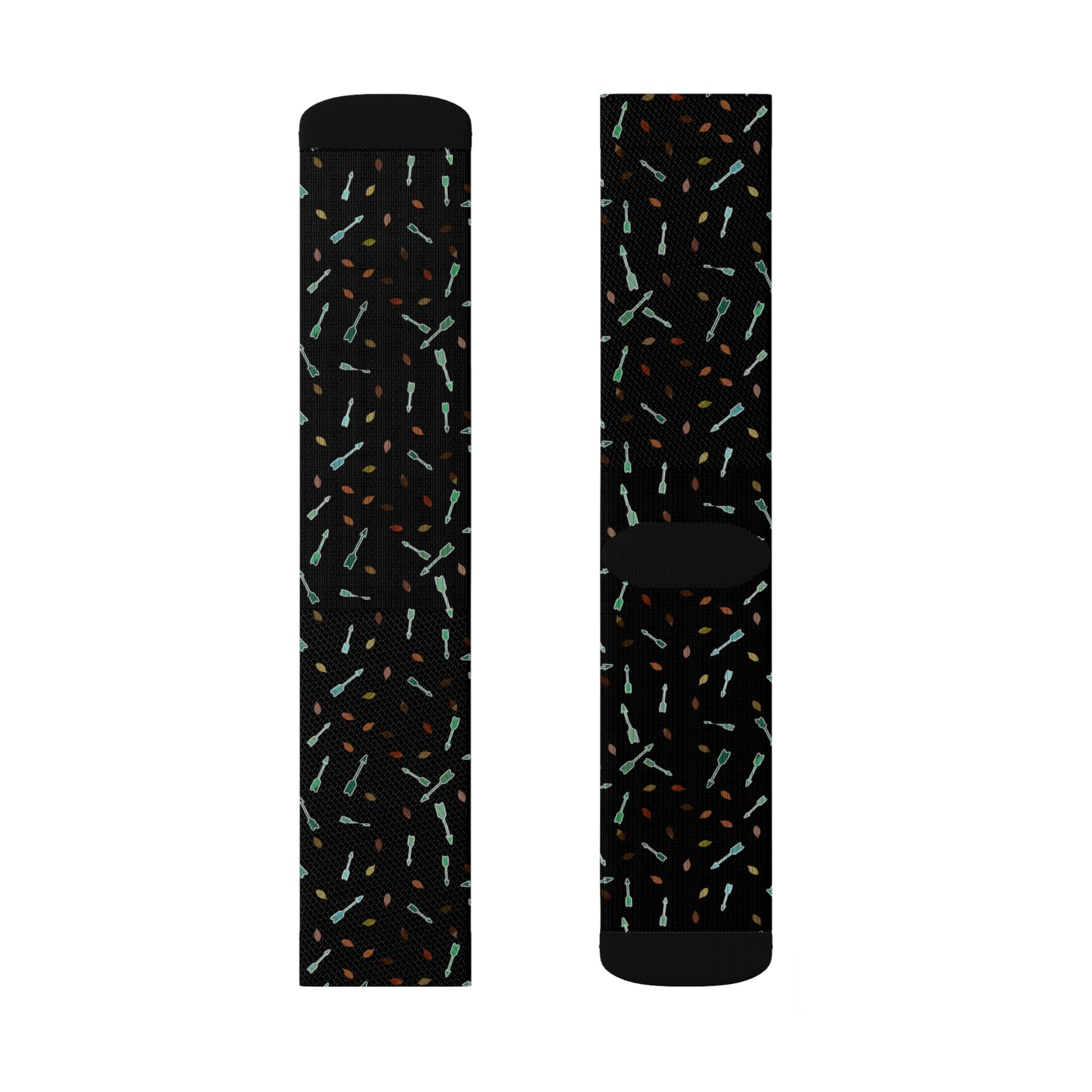 Leaves and Arrows Sublimation Socks - Tales from the Tangle