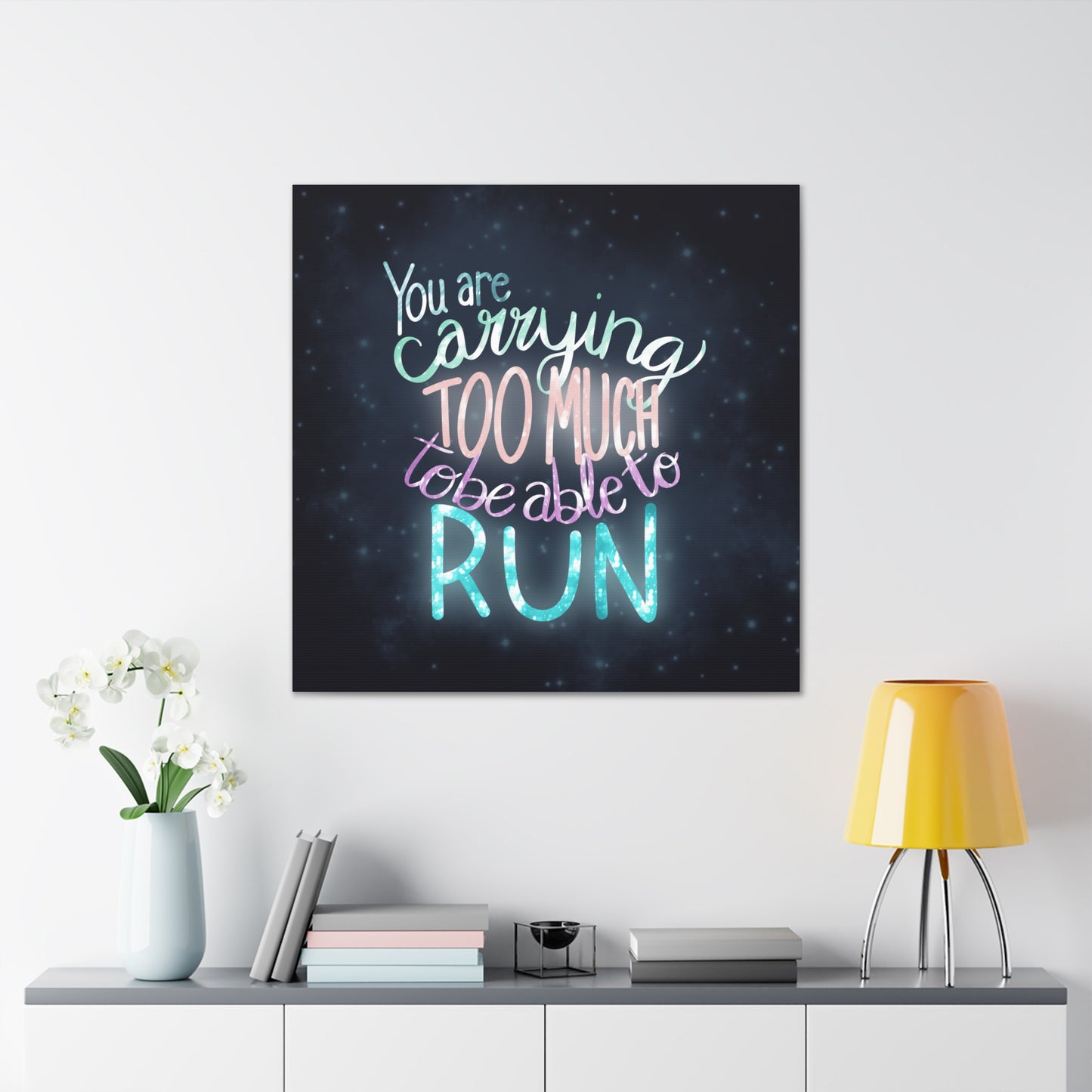 You are carrying too much to be able to run Canvas Gallery Wraps