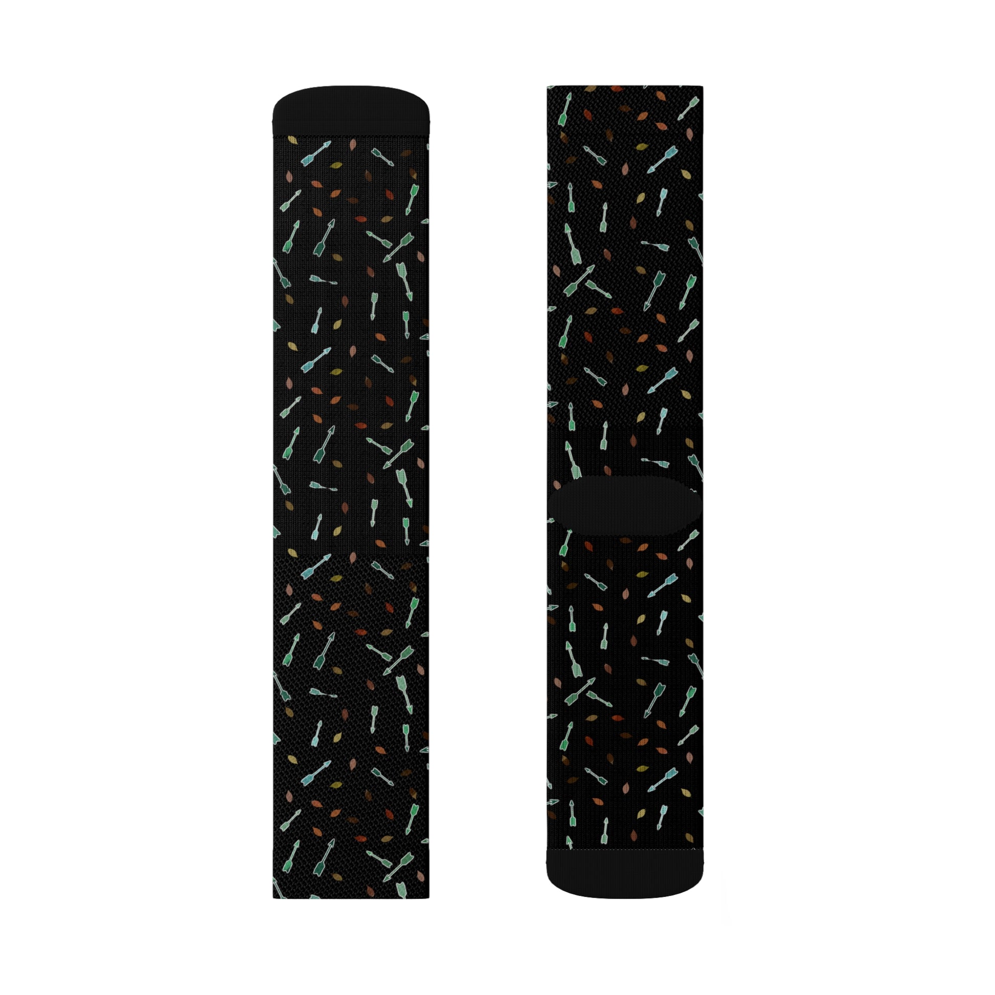 Leaves and Arrows Sublimation Socks - Tales from the Tangle