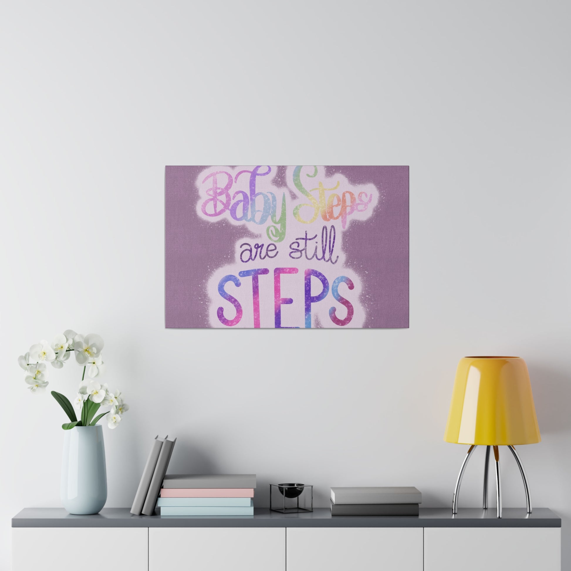 Baby Steps are Still Steps Matte Canvas, Stretched, 0.75" - Tales from the Tangle