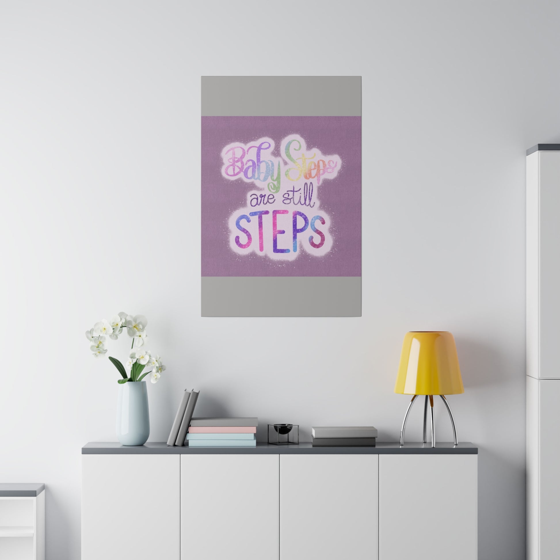 Baby Steps are Still Steps Matte Canvas, Stretched, 0.75" - Tales from the Tangle