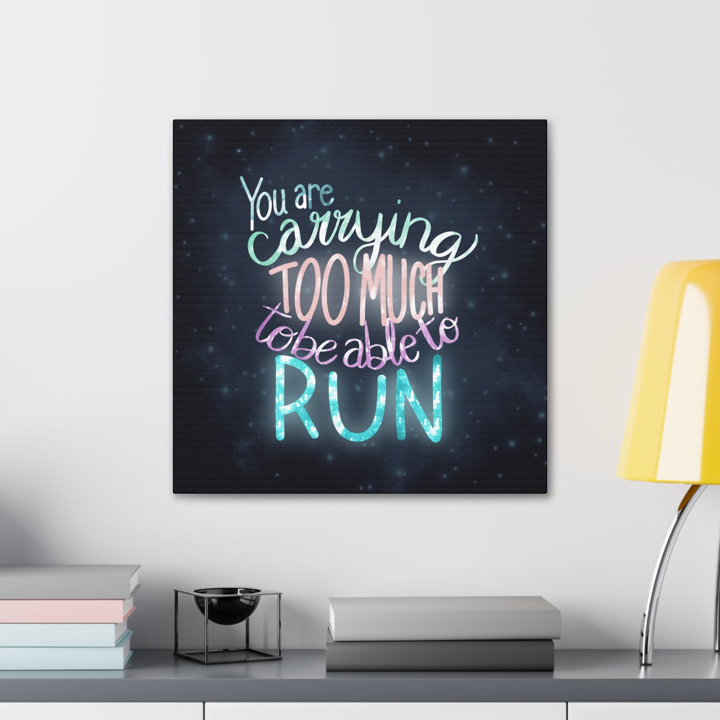 You are carrying too much to be able to run Canvas Gallery Wraps
