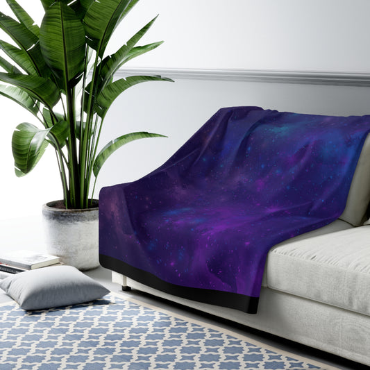Galaxy Print Sherpa Fleece Blanket - Tales from the Tangle