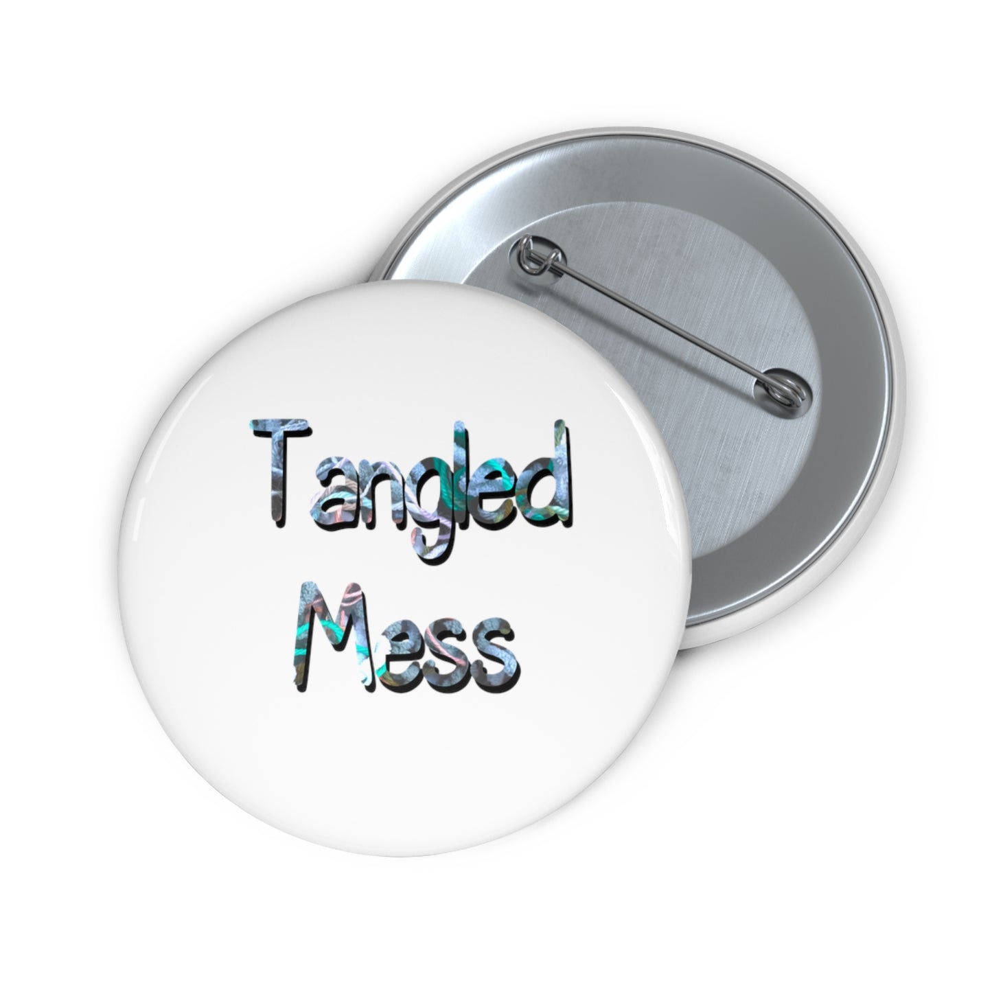 Tangled Mess Yarn Custom Pin Buttons - Tales from the Tangle
