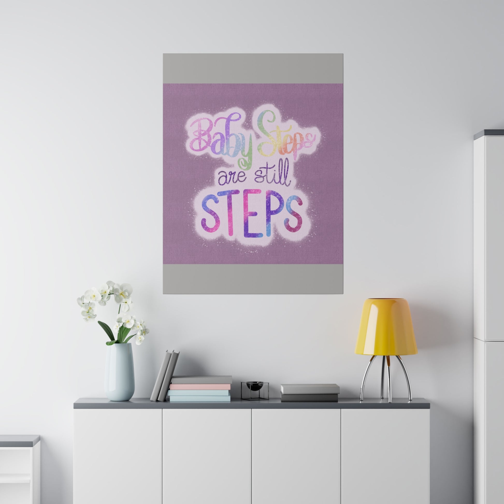 Baby Steps are Still Steps Matte Canvas, Stretched, 0.75" - Tales from the Tangle