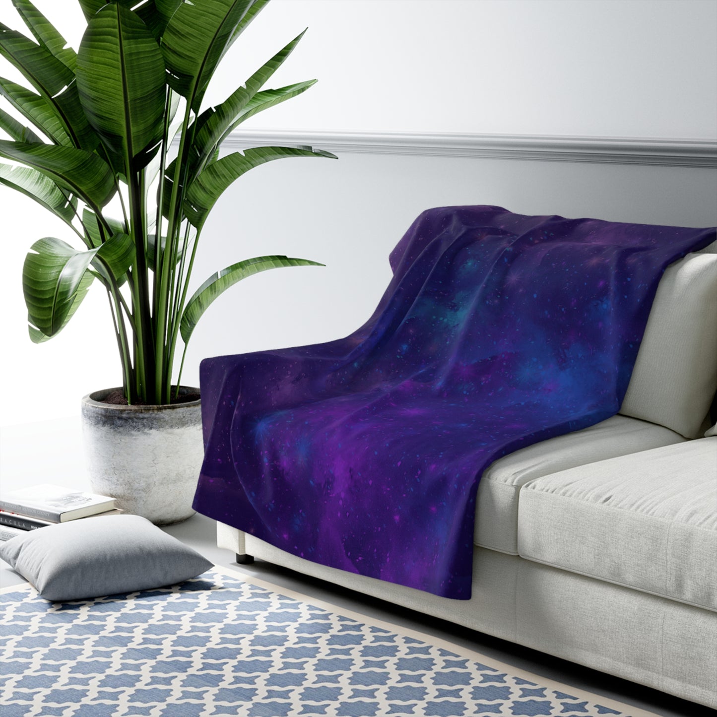 Galaxy Print Sherpa Fleece Blanket - Tales from the Tangle