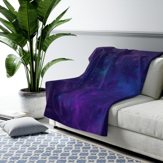 Galaxy Print Sherpa Fleece Blanket - Tales from the Tangle