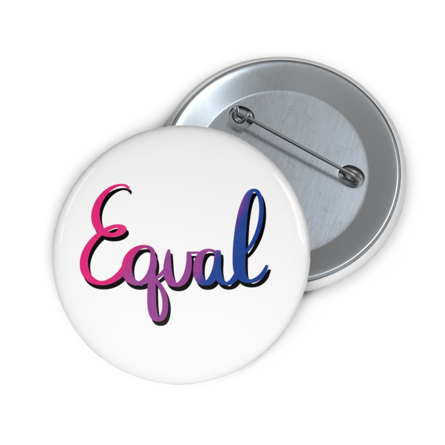 Bisexual Pride Equal Custom Pin Buttons - Tales from the Tangle