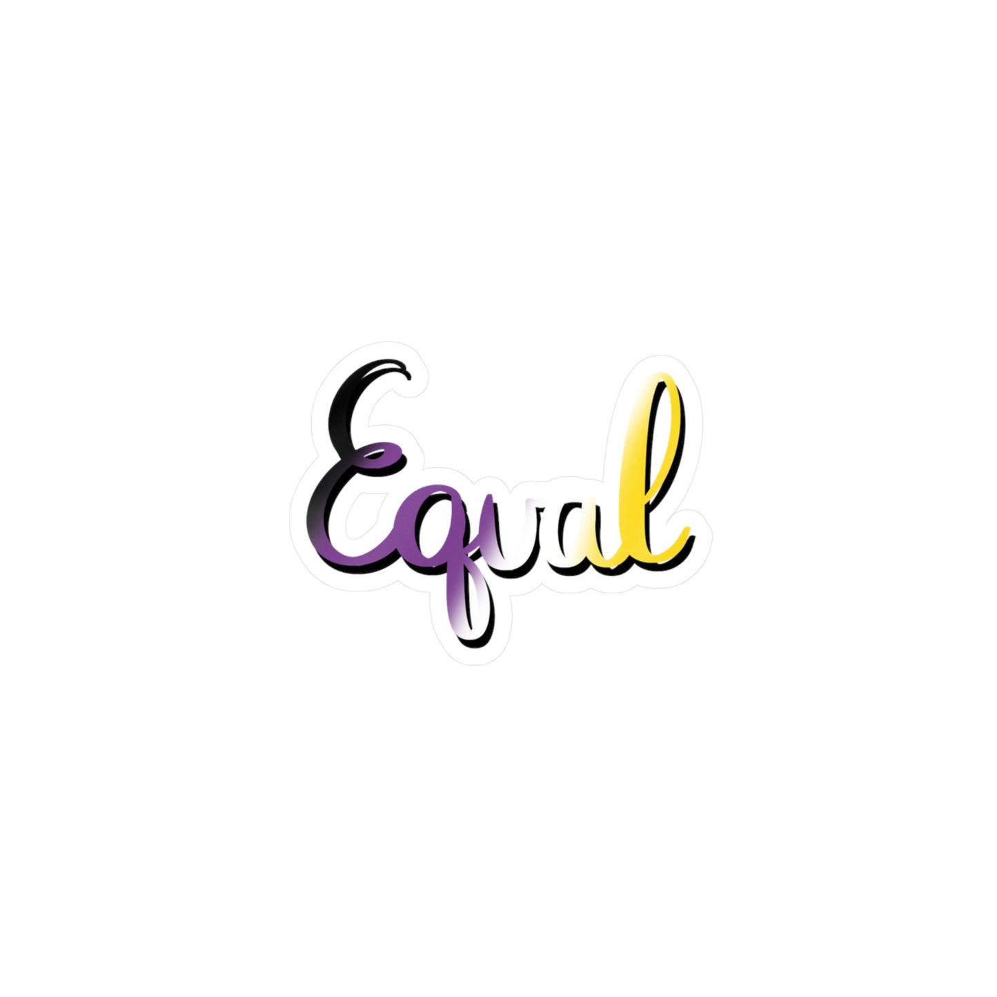 Nonbinary Pride Equal Kiss-Cut Vinyl Decals - Tales from the Tangle