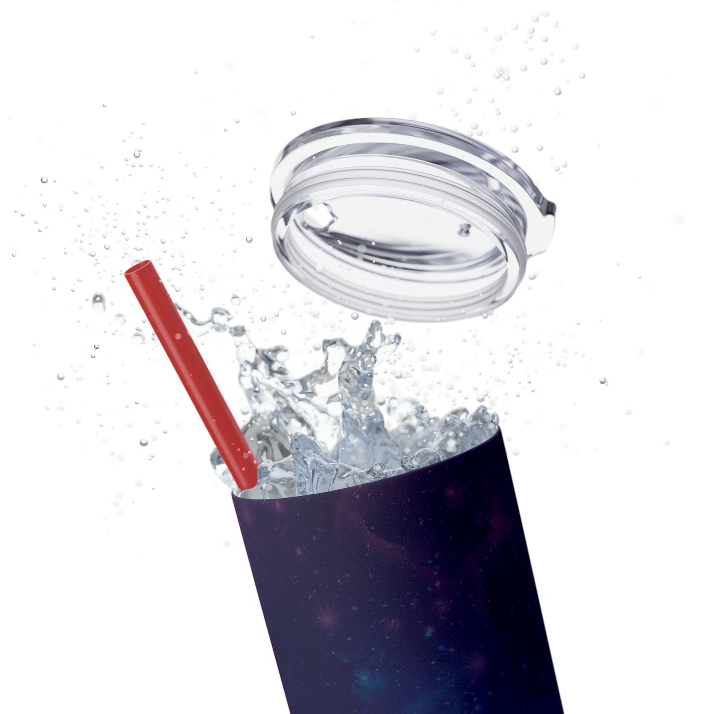 Galaxy Print Skinny Tumbler with Straw, 20oz - Tales from the Tangle