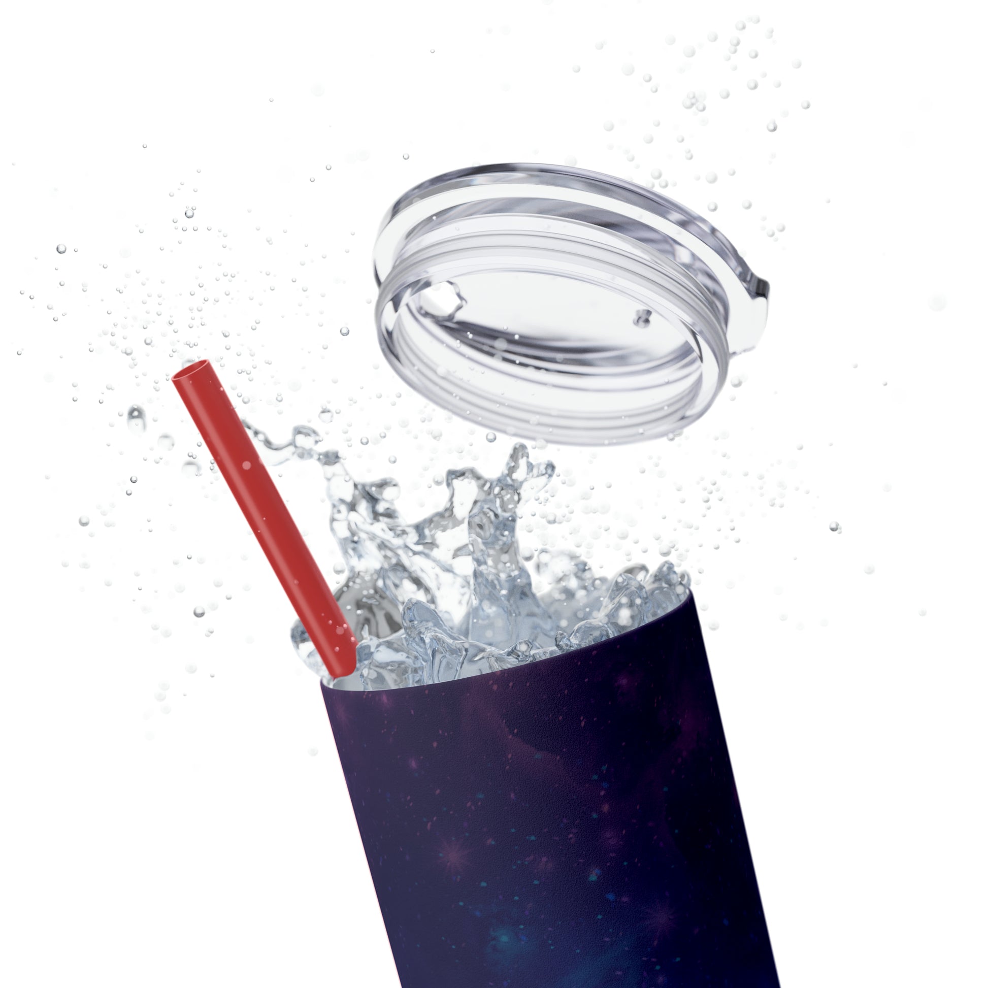 Galaxy Print Skinny Tumbler with Straw, 20oz - Tales from the Tangle