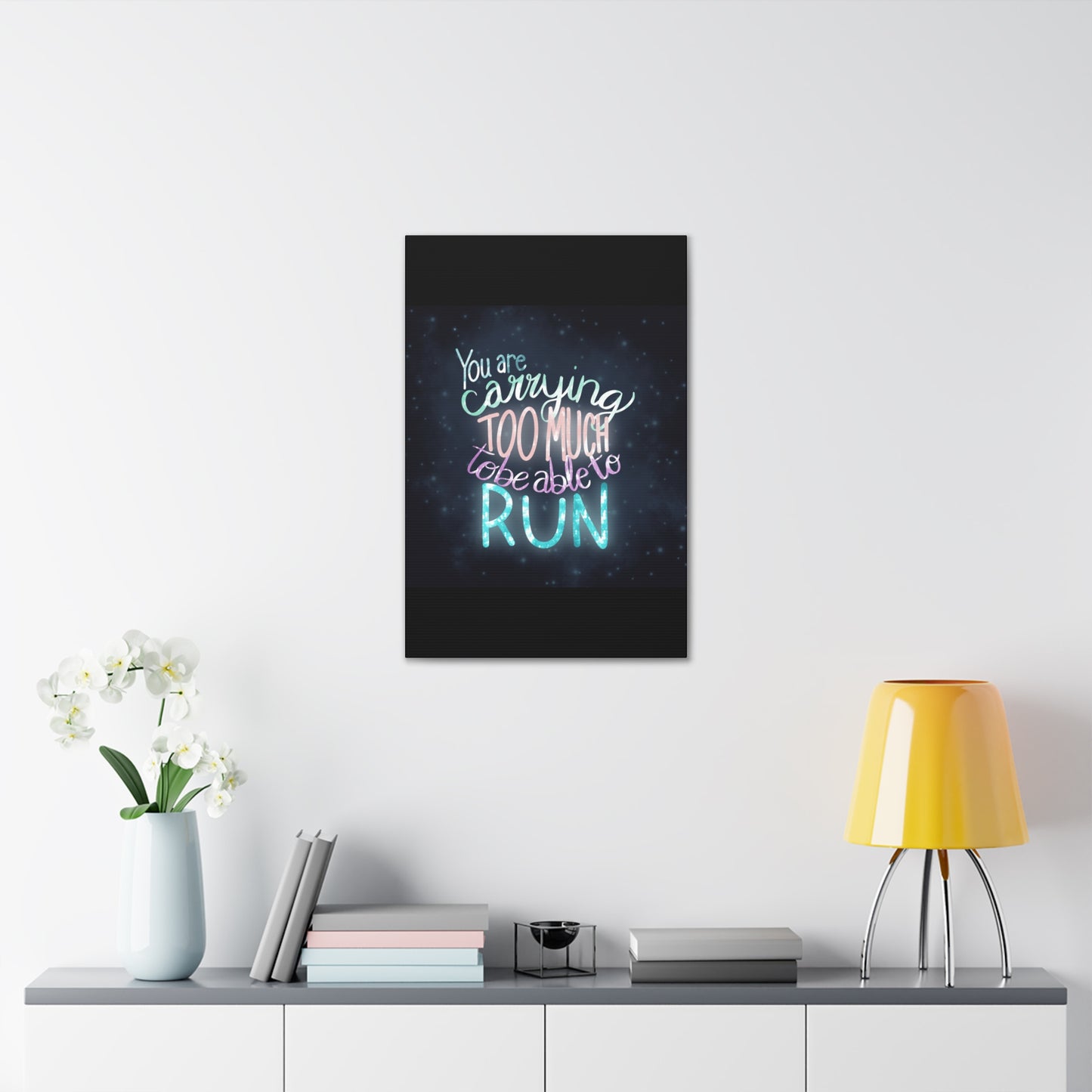 You are carrying too much to be able to run Canvas Gallery Wraps