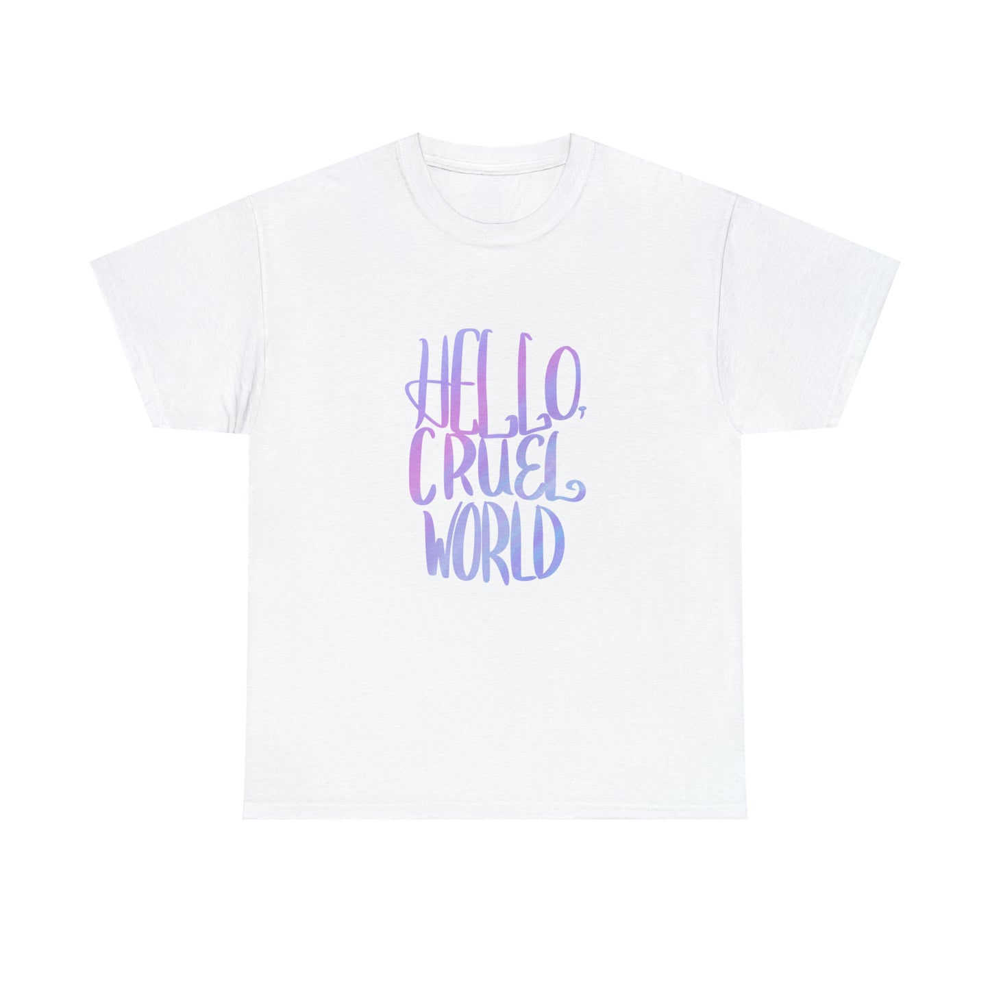 Hello Cruel World Unisex Heavy Cotton Tee - Tales from the Tangle