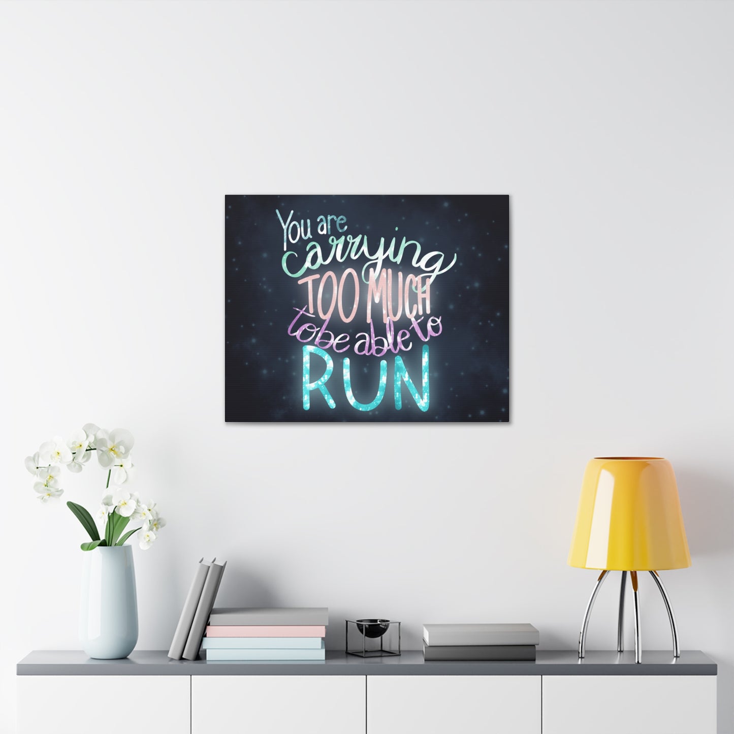 You are carrying too much to be able to run Canvas Gallery Wraps