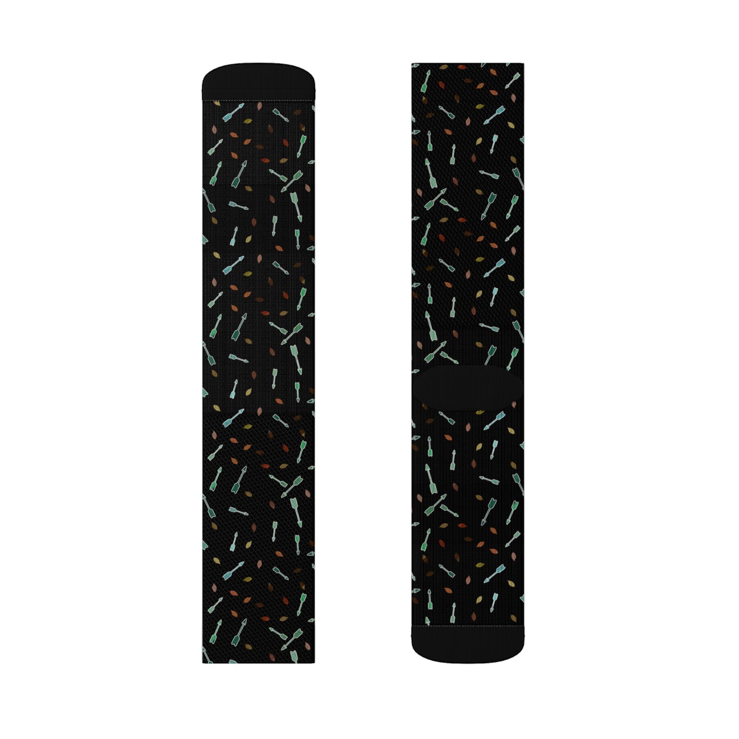 Leaves and Arrows Sublimation Socks - Tales from the Tangle