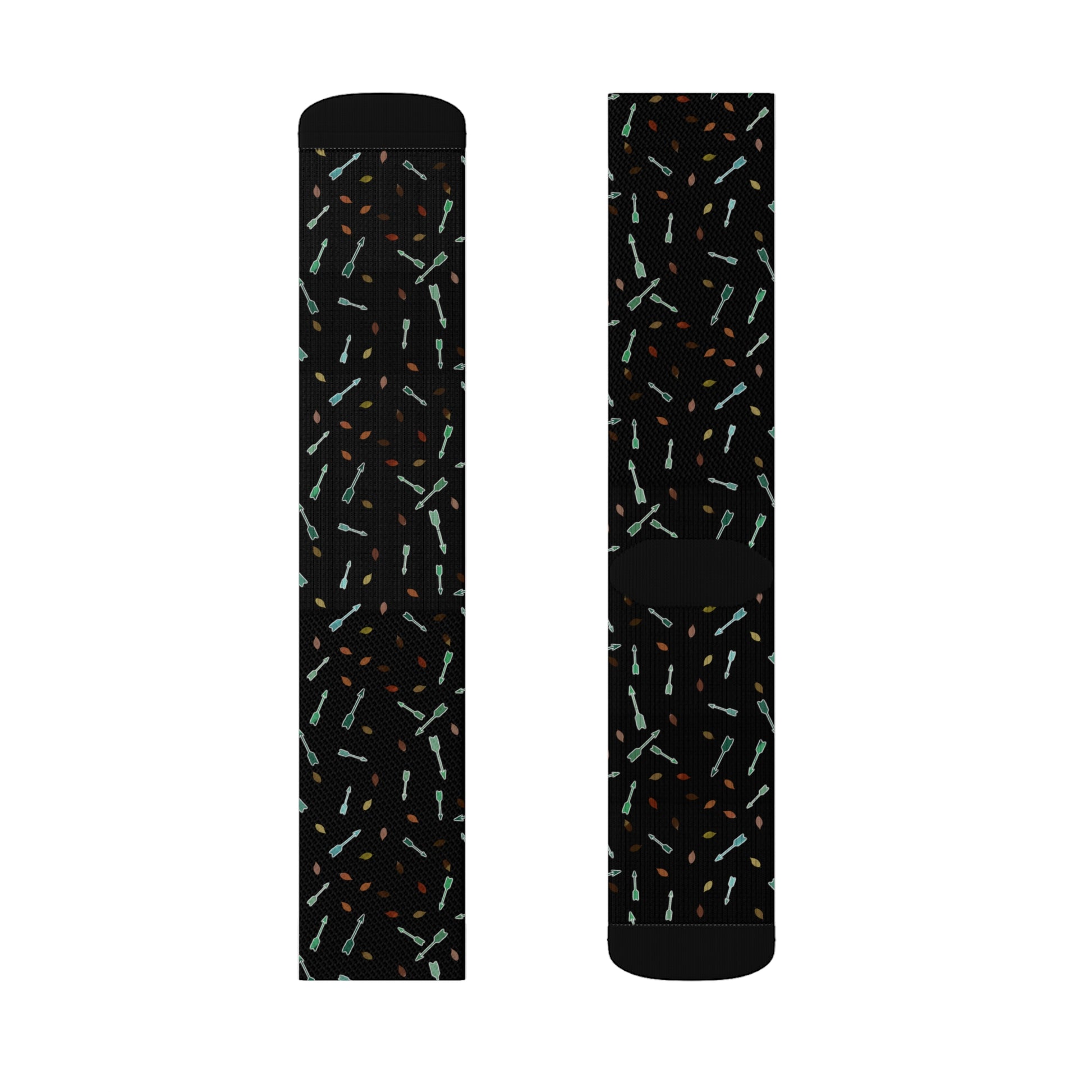 Leaves and Arrows Sublimation Socks - Tales from the Tangle