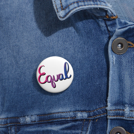 Bisexual Pride Equal Custom Pin Buttons - Tales from the Tangle