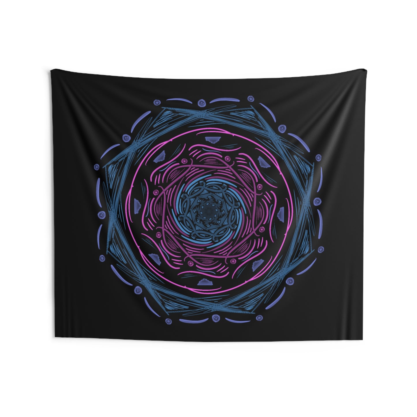 Dark Mandala Indoor Wall Tapestries - Tales from the Tangle