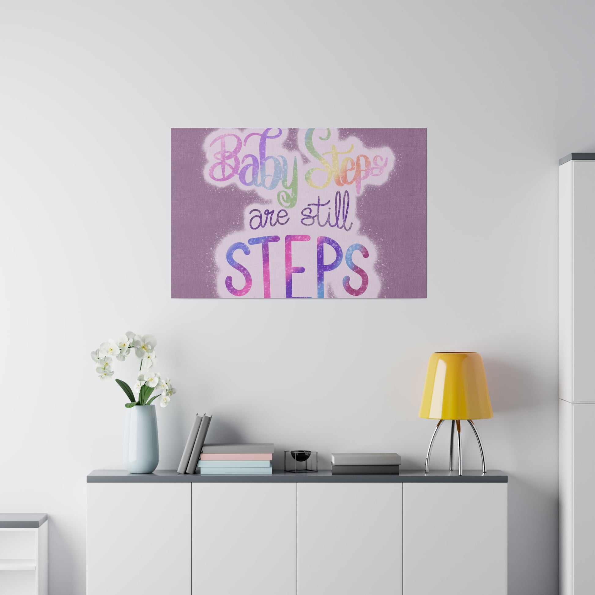 Baby Steps are Still Steps Matte Canvas, Stretched, 0.75" - Tales from the Tangle