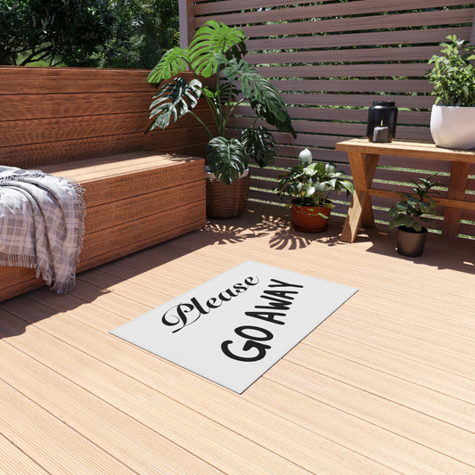 Please Go Away Outdoor Rug - Tales from the Tangle