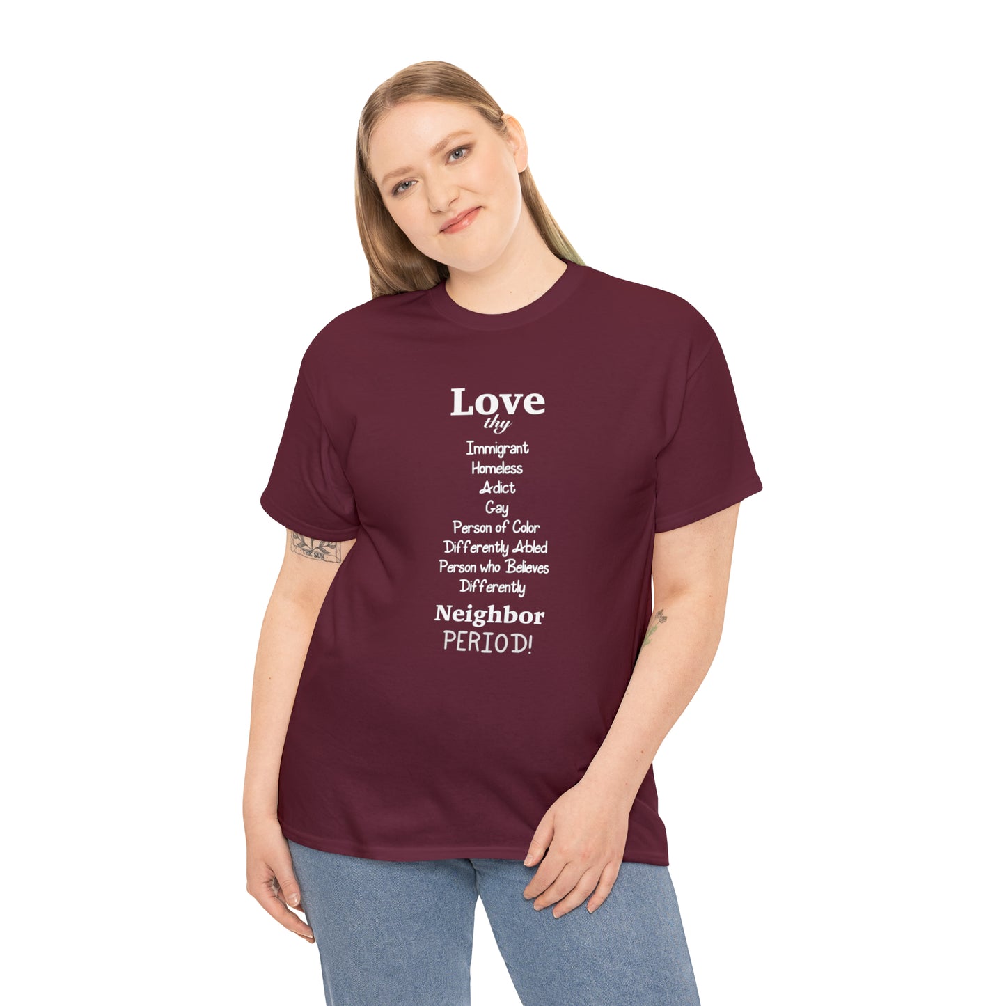 Love Thy Neighbor Unisex Heavy Cotton Tee - Tales from the Tangle