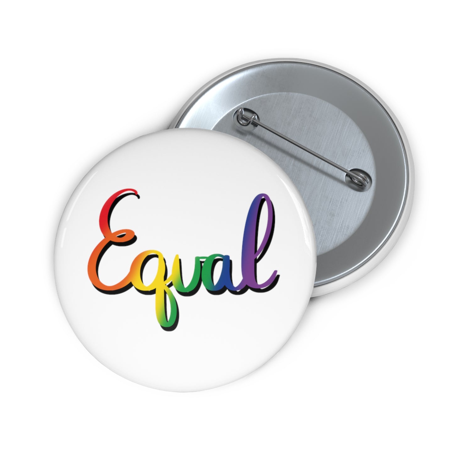 Rainbow Pride Equal Custom Pin Buttons - Tales from the Tangle