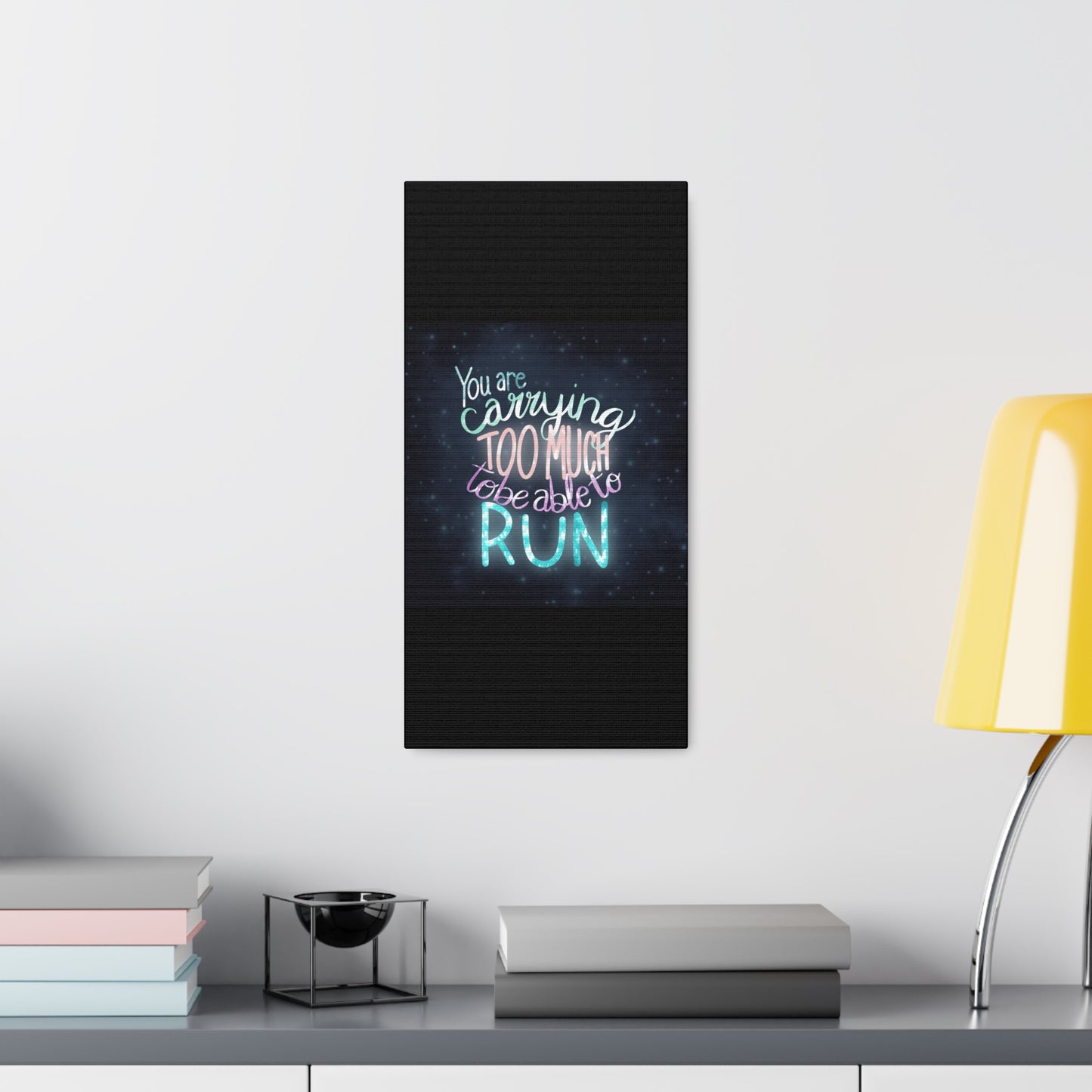 You are carrying too much to be able to run Canvas Gallery Wraps