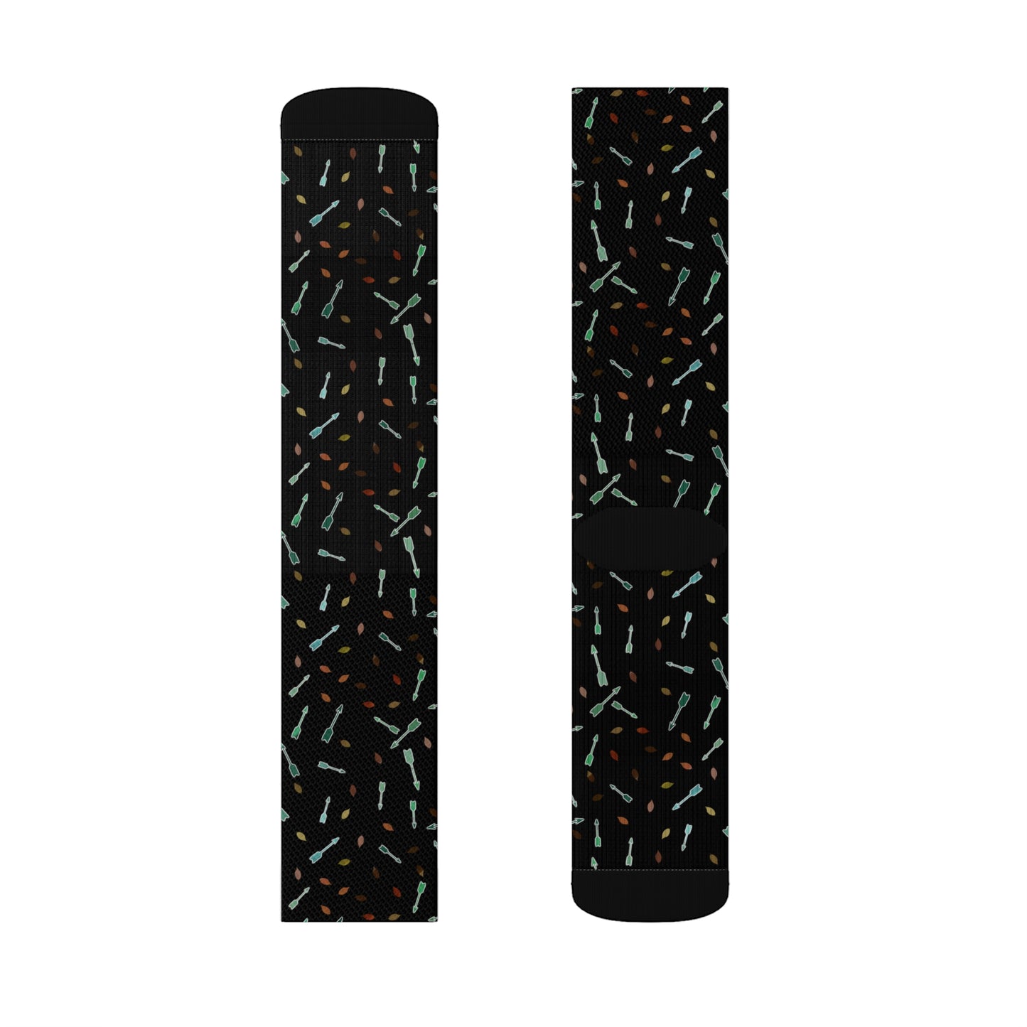 Leaves and Arrows Sublimation Socks - Tales from the Tangle