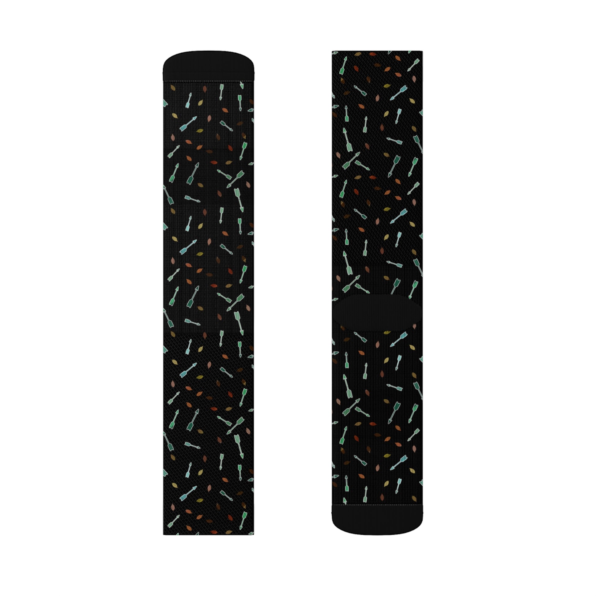 Leaves and Arrows Sublimation Socks - Tales from the Tangle