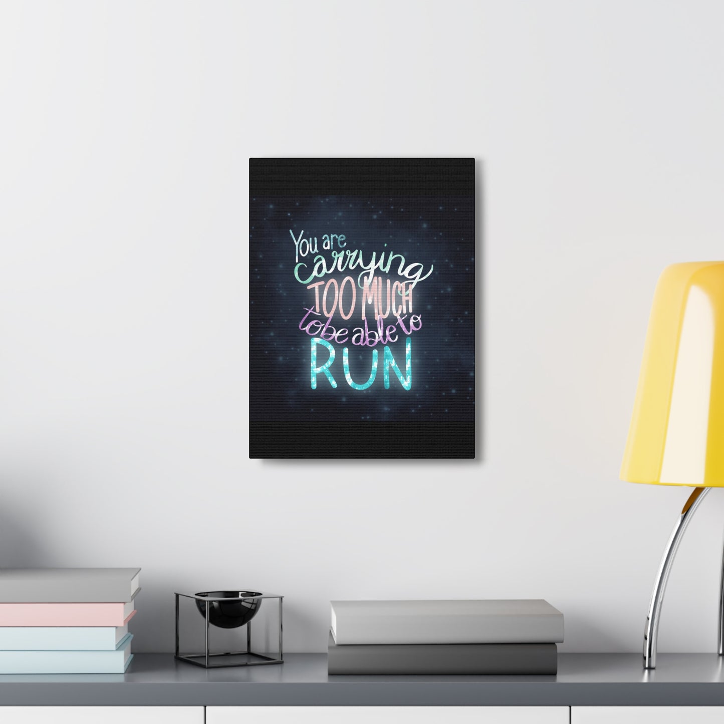 You are carrying too much to be able to run Canvas Gallery Wraps