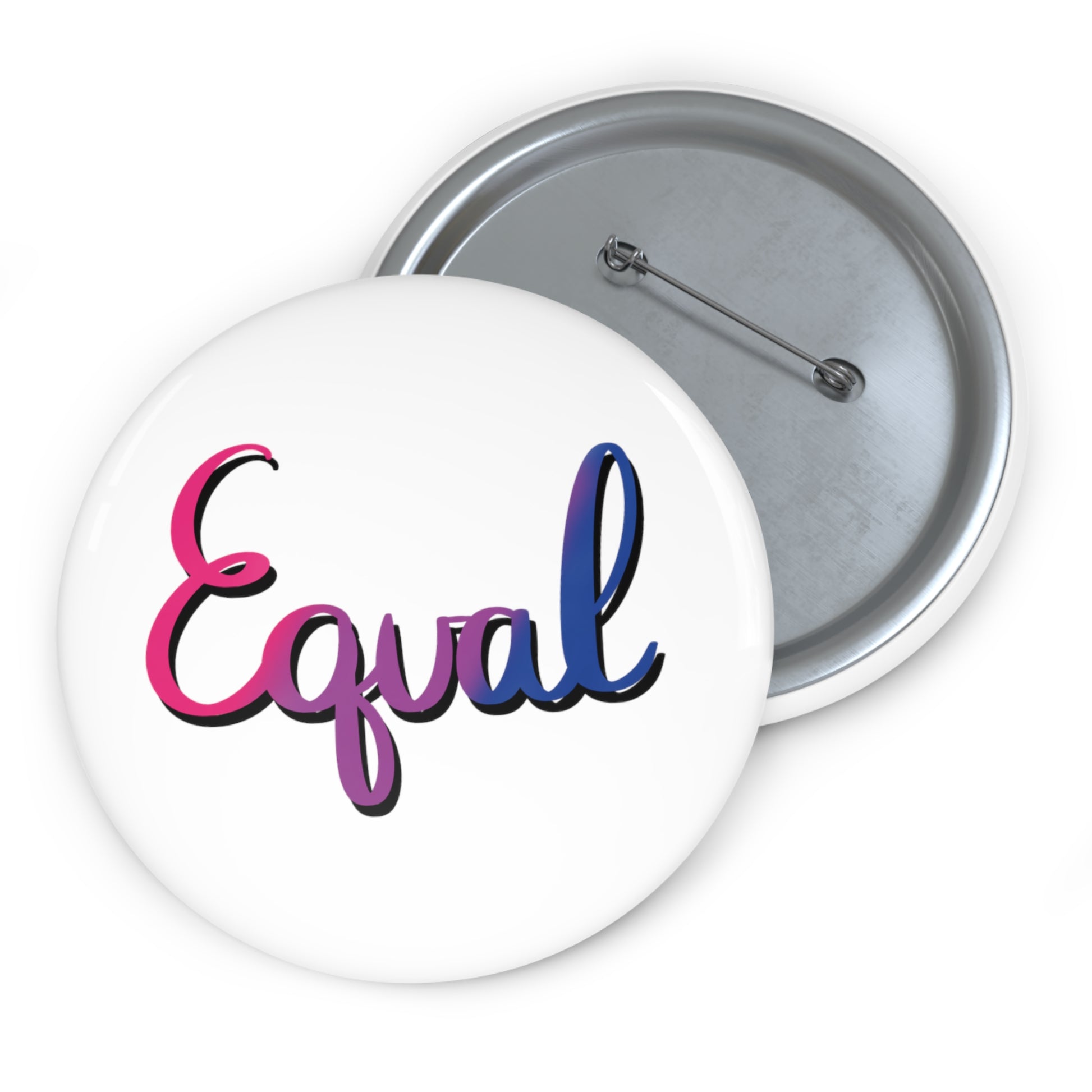 Bisexual Pride Equal Custom Pin Buttons - Tales from the Tangle