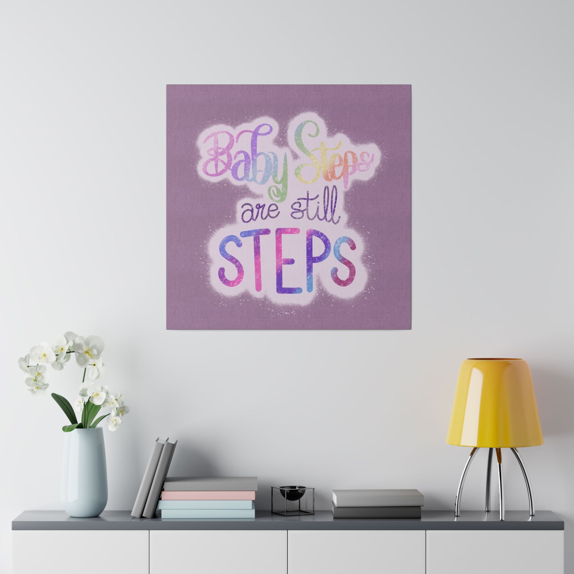 Baby Steps are Still Steps Matte Canvas, Stretched, 0.75" - Tales from the Tangle