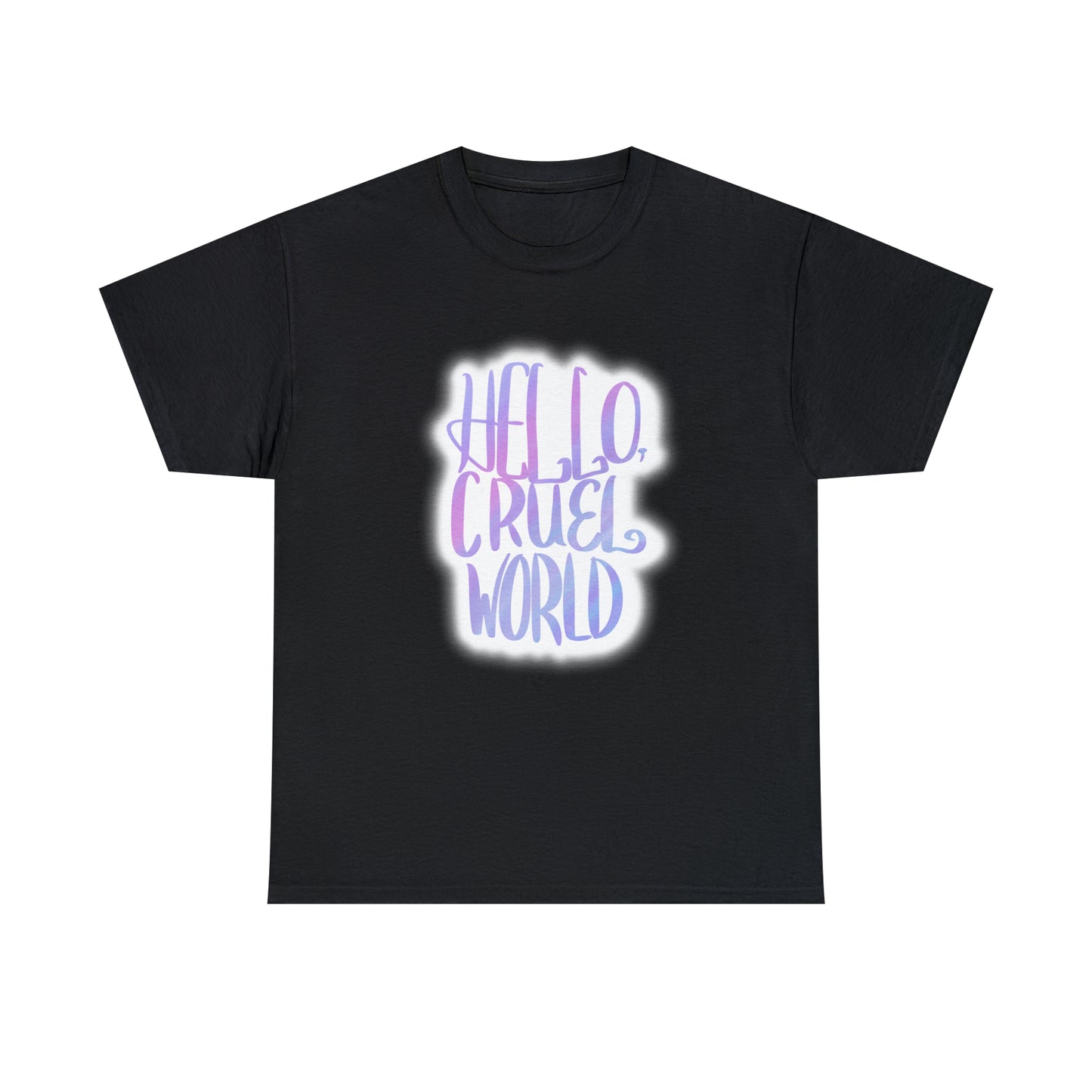 Hello Cruel World Unisex Heavy Cotton Tee - Tales from the Tangle