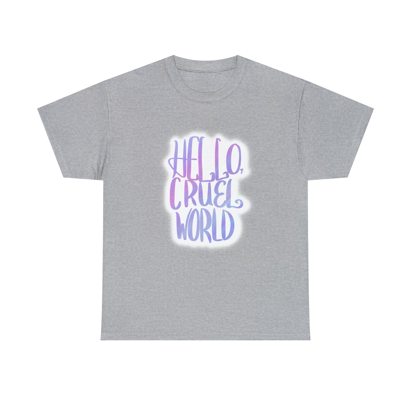Hello Cruel World Unisex Heavy Cotton Tee - Tales from the Tangle