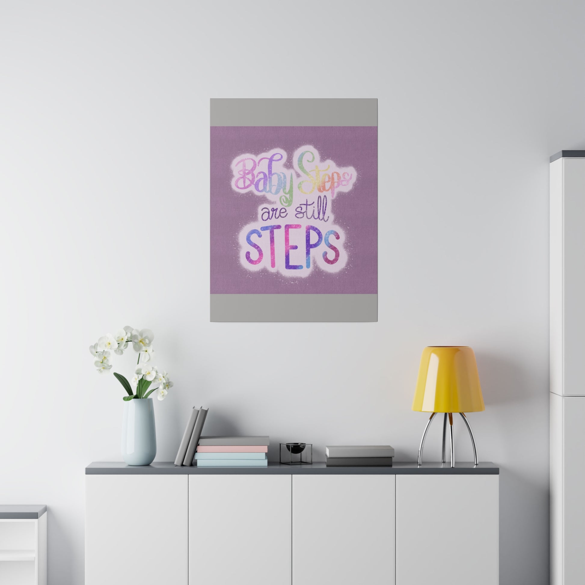 Baby Steps are Still Steps Matte Canvas, Stretched, 0.75" - Tales from the Tangle