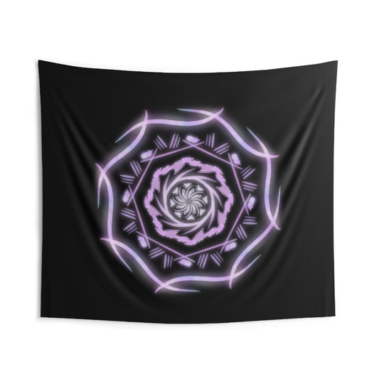 Pink Mandala Indoor Wall Tapestries - Tales from the Tangle