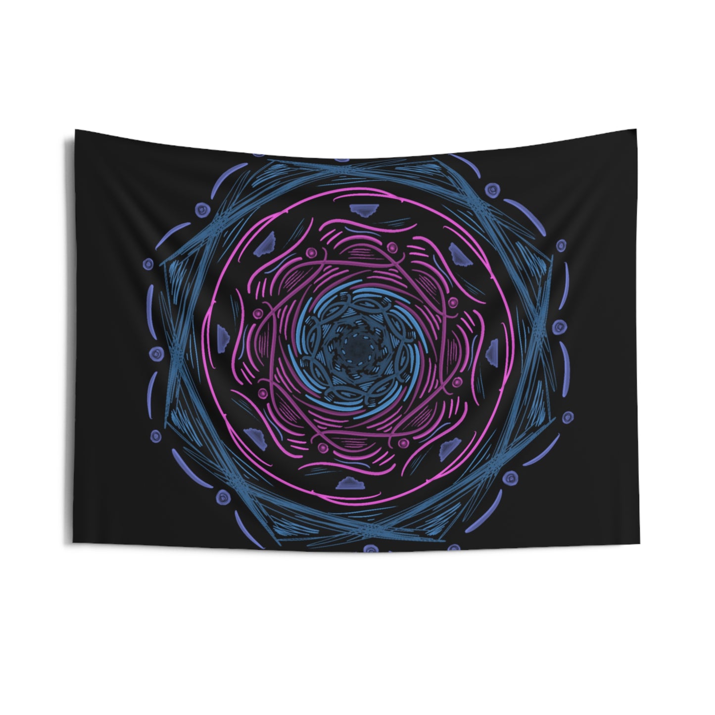 Dark Mandala Indoor Wall Tapestries - Tales from the Tangle