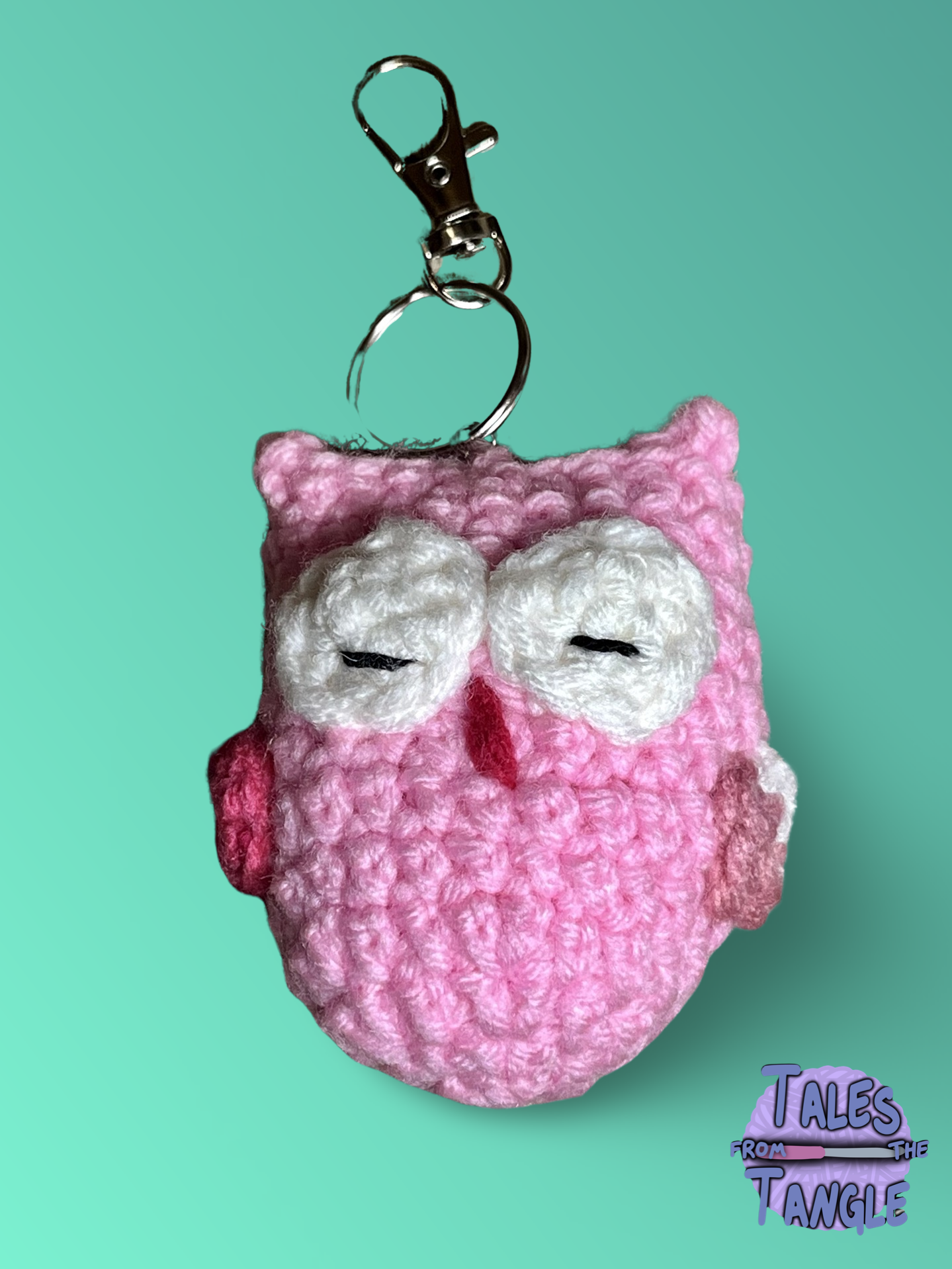 Crochet Owl Keychain - Tales from the Tangle