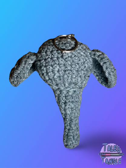 Sleepy Elephant Crochet Keychain - Tales from the Tangle