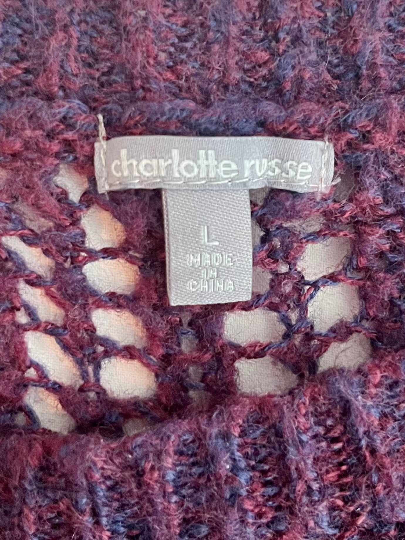 Charlotte Russe Sweater, Size Large - Tales from the Tangle