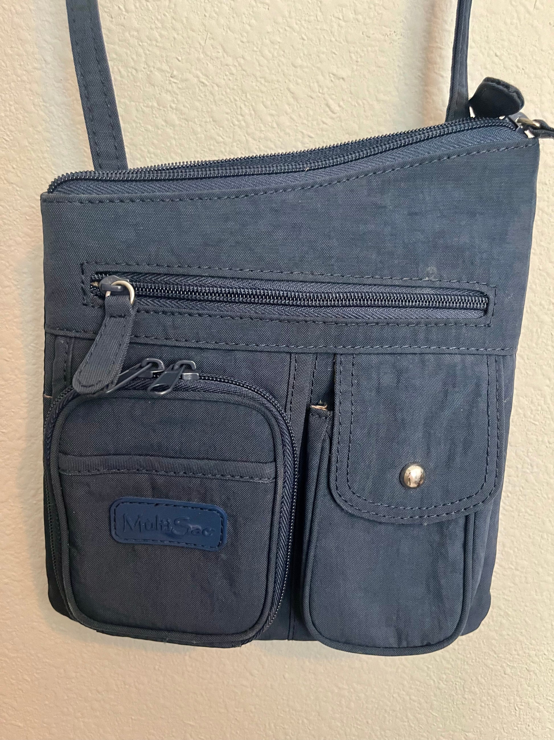 Navy Blue Multi-Sac Crossbody Purse - Tales from the Tangle