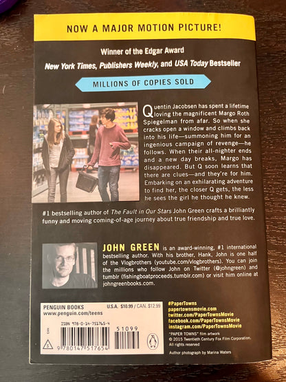 Paper Towns- John Green, Paperback - Tales from the Tangle