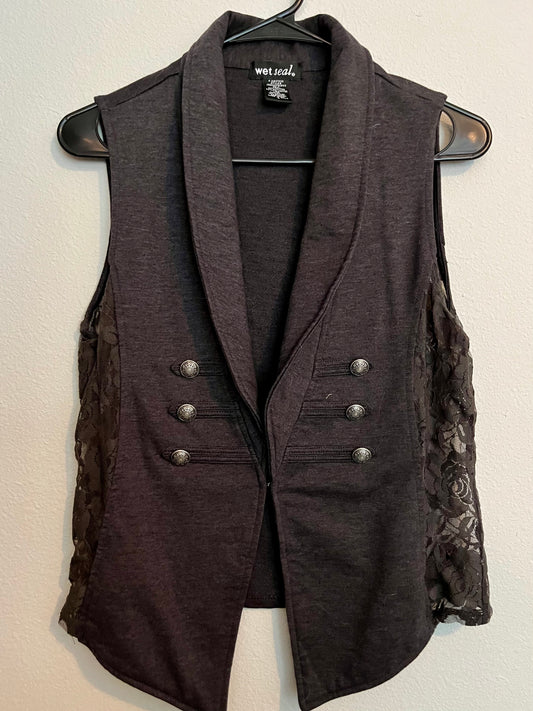 Wet Seal Lace Accented Vest- Size Large - Tales from the Tangle