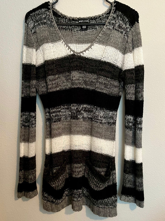 Wet Seal Striped Sweater- Size Large - Tales from the Tangle