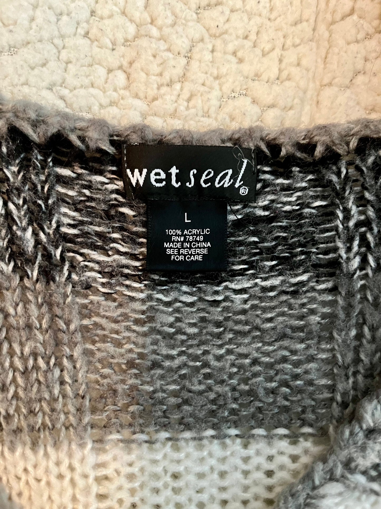 Wet Seal Striped Sweater- Size Large - Tales from the Tangle