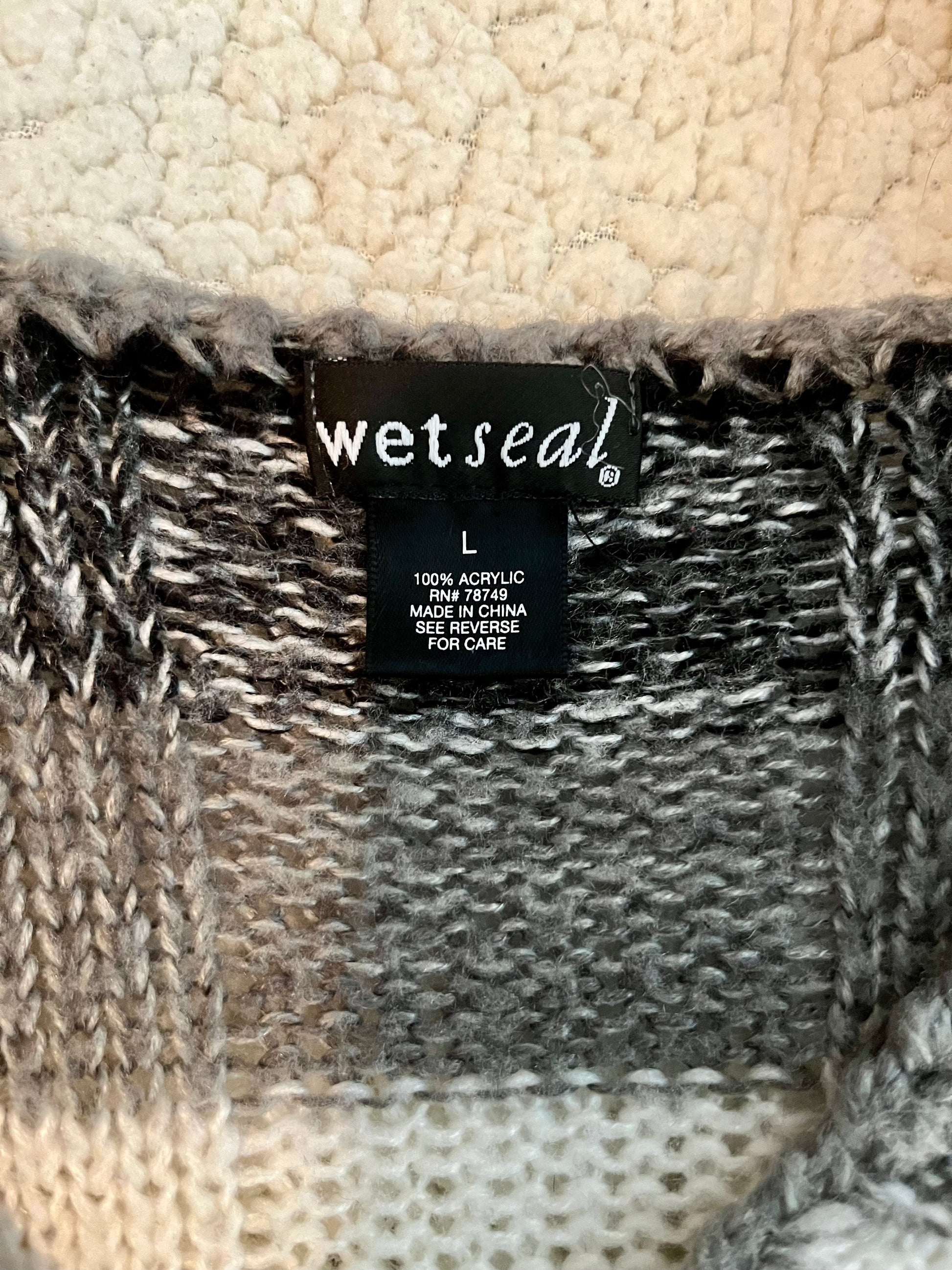 Wet Seal Striped Sweater- Size Large - Tales from the Tangle